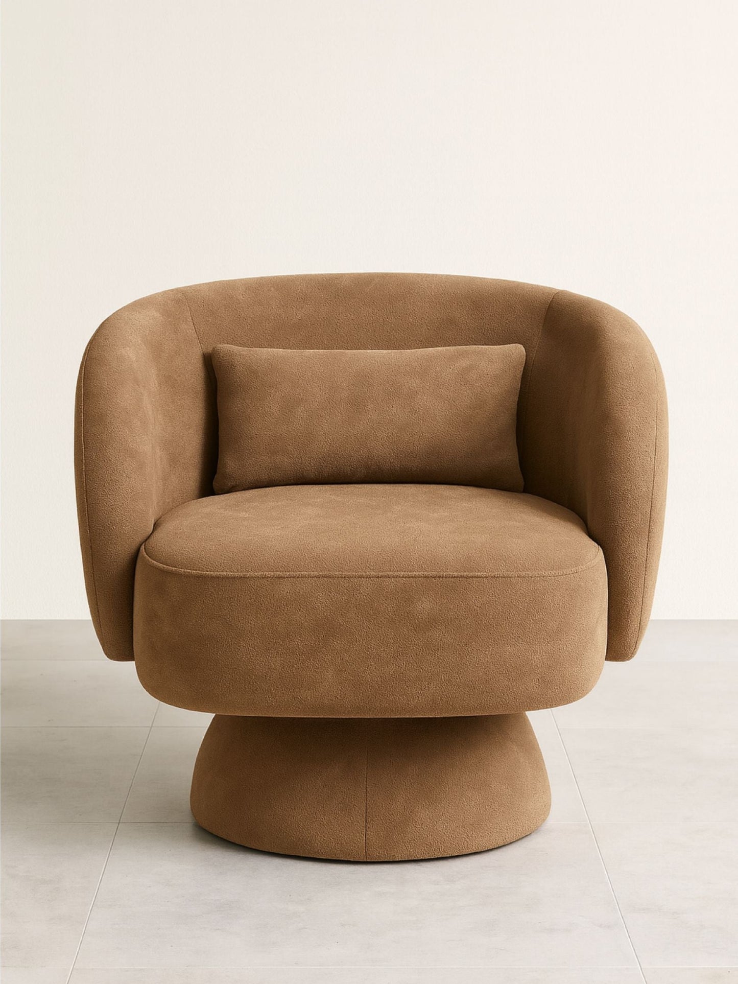 With balanced proportions and a cozy curved design, this chair blends functionality with elegance, making it a statement piece for modern interiors.