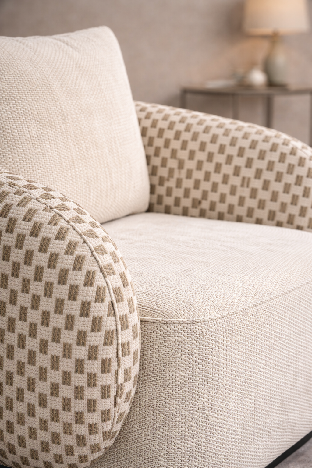 Contemporary accent sofa chair with comfortable seat cushion for home interior